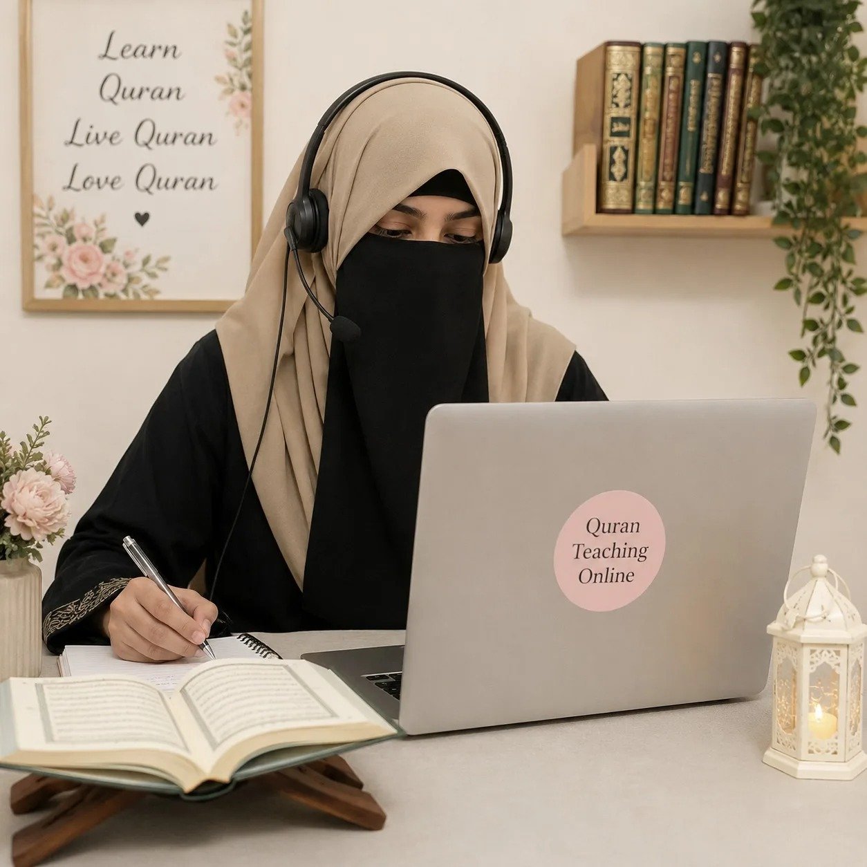 Student Learning Quran Online